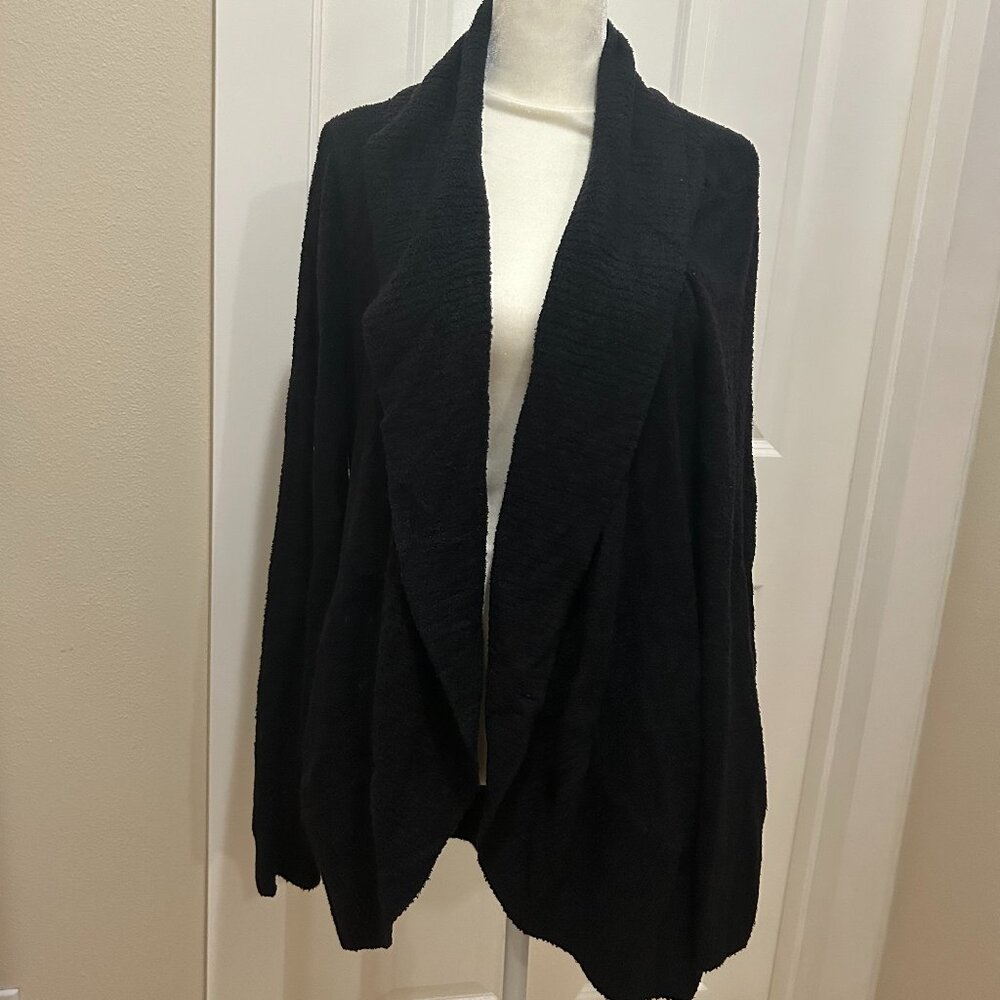 Max & Mia Cowl Neck Black Cardigan - L